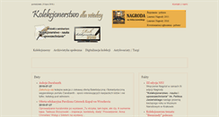 Desktop Screenshot of kolekcjonerstwo.pl