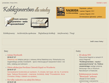 Tablet Screenshot of kolekcjonerstwo.pl